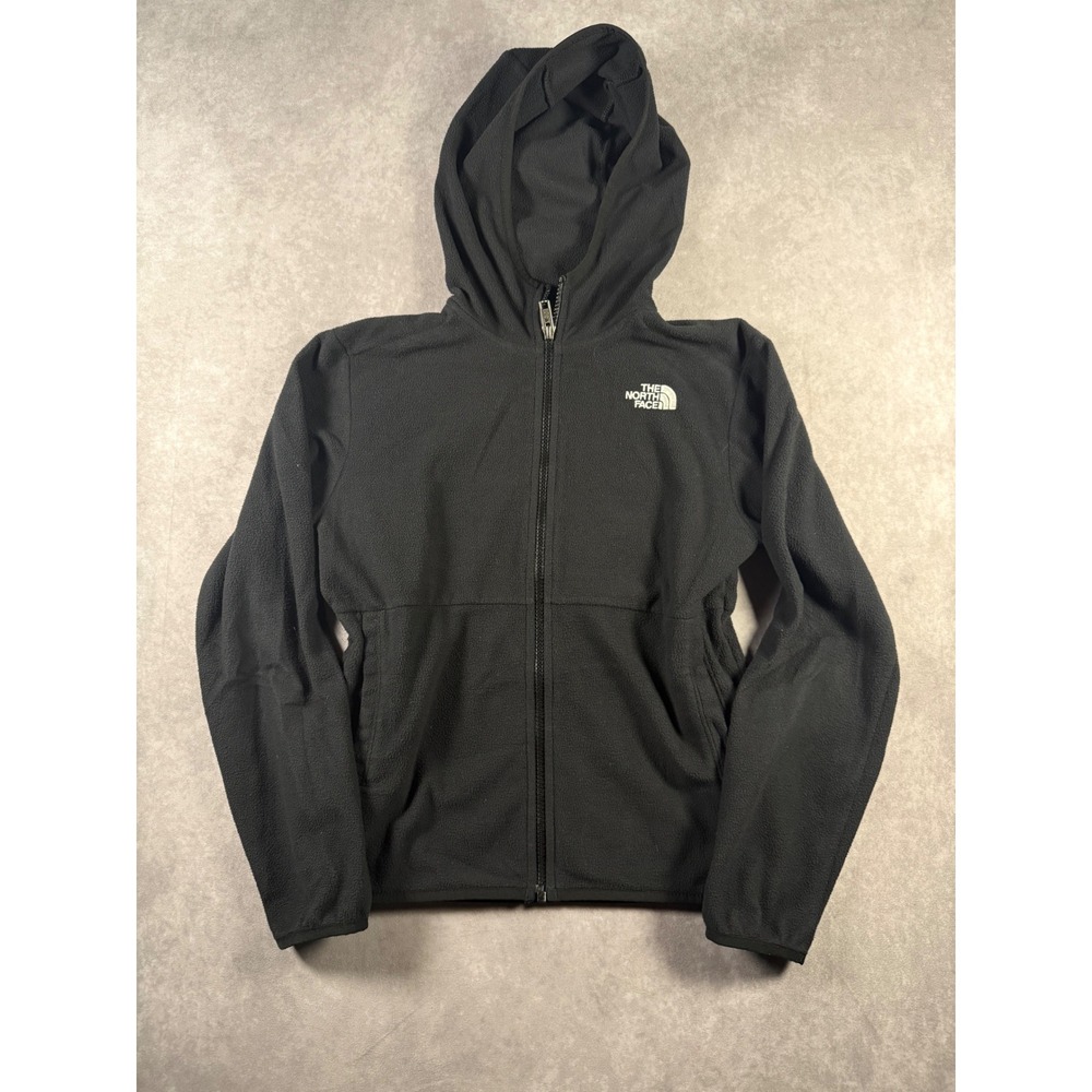 The North Face Teen Glacier Full Zip Fleece Hoodie Youth L 12 Black NF0A7WQQ